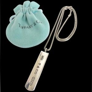 Tiffany & Co. Silver Ag925 Bar Necklace ✨🤩